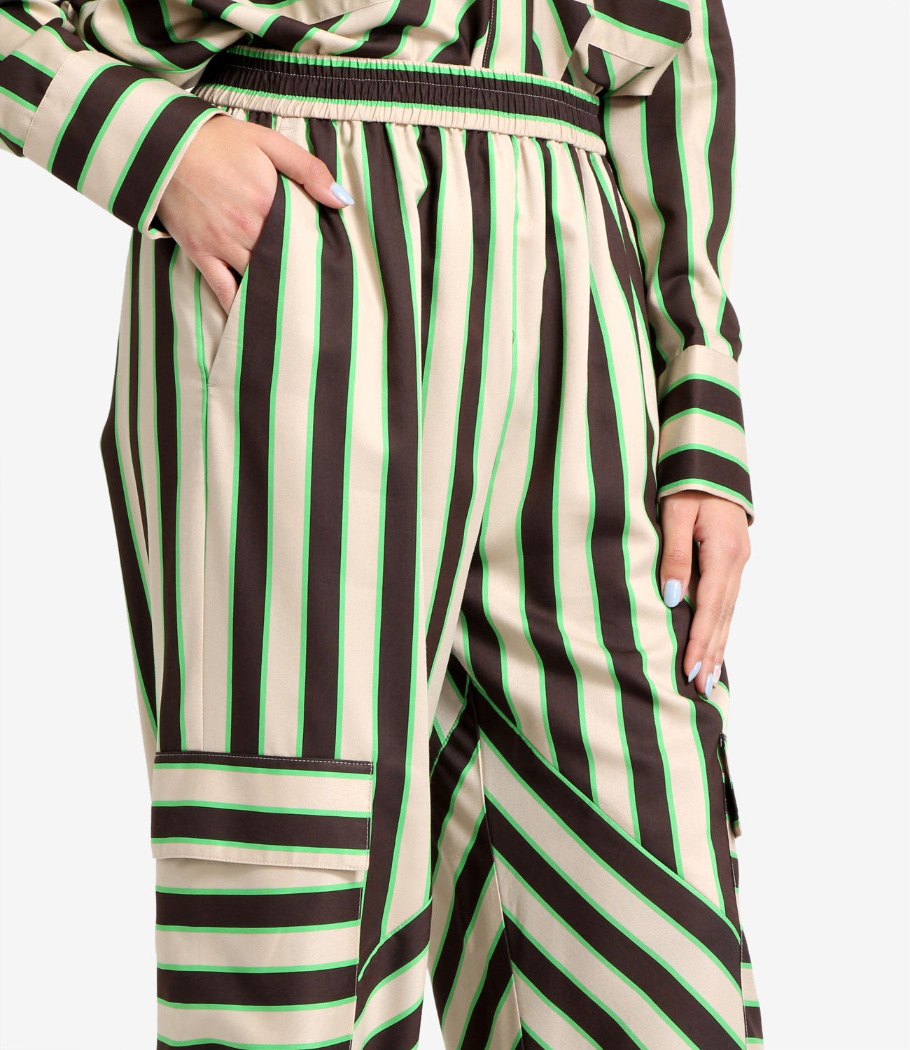 MSGM | Pantalone Beige e Verde