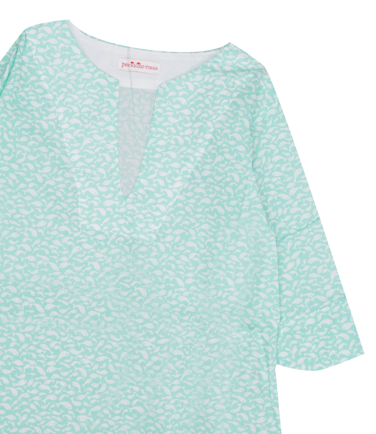 Pesciolino Rosso Beachwear | Caftano Verde Acqua