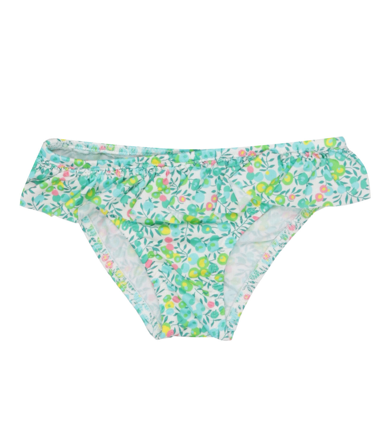 Red Fish Beachwear | White and Green Swimsuit Briefs