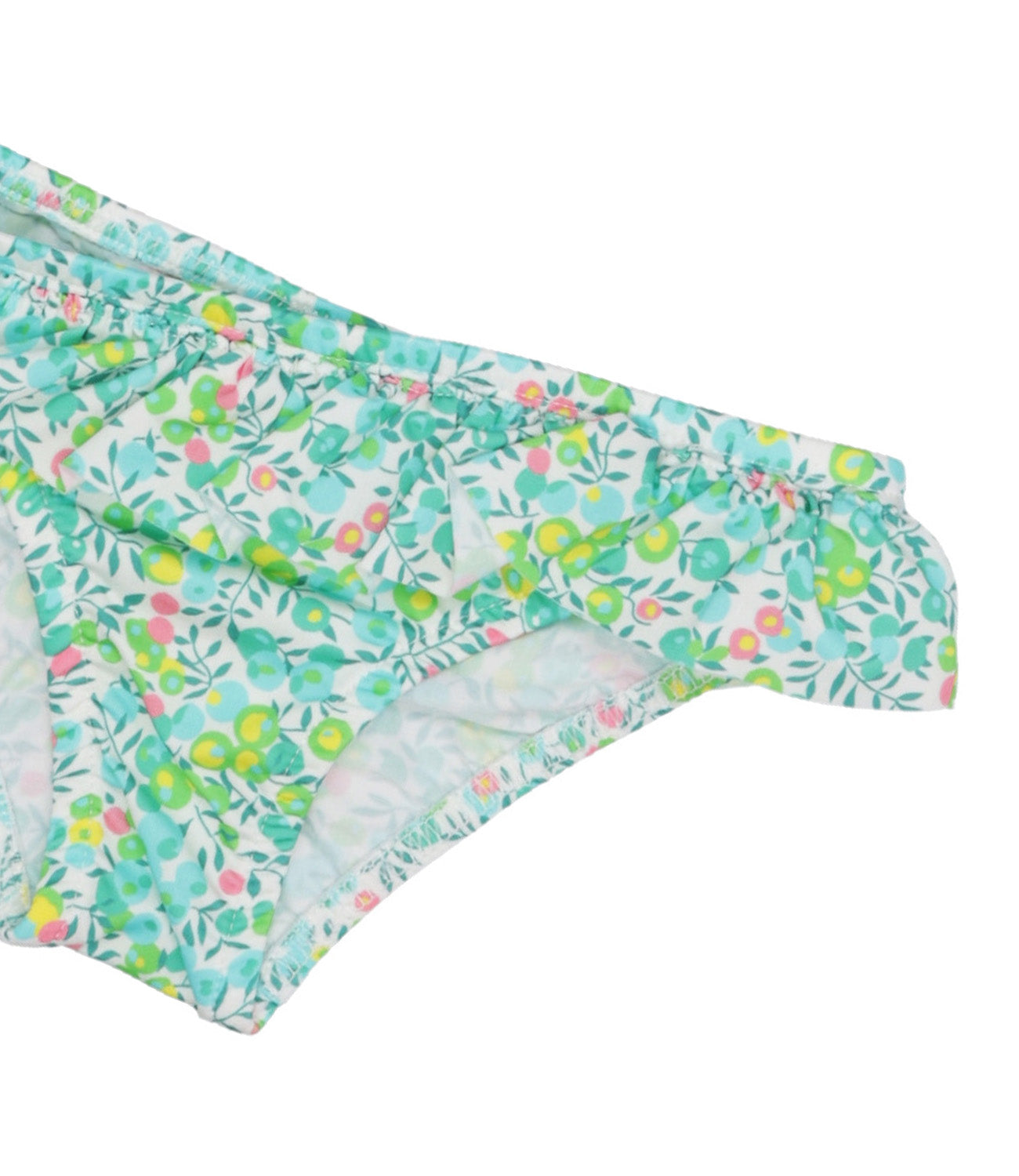 Pesciolino Rosso Beachwear | Costume Slip Bianco e Verde