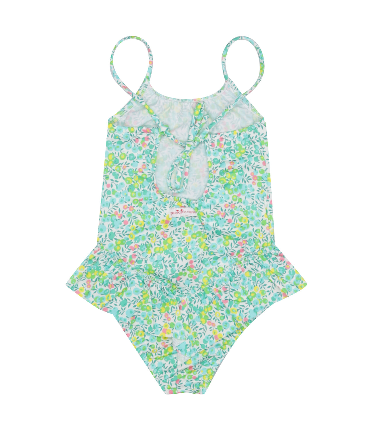 Red Fish Beachwear | White and Green One Piece Swimsuit