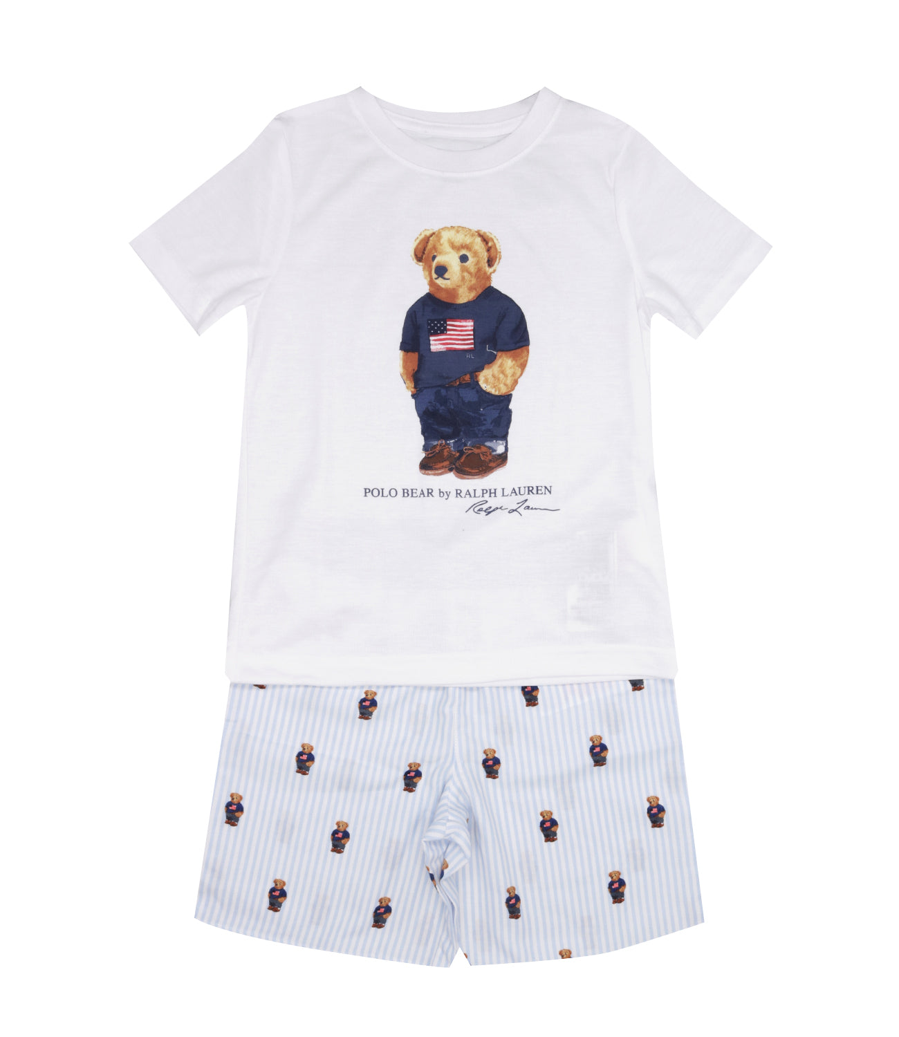 Ralph Lauren Childrenswear | White and Light Blue Pajamas