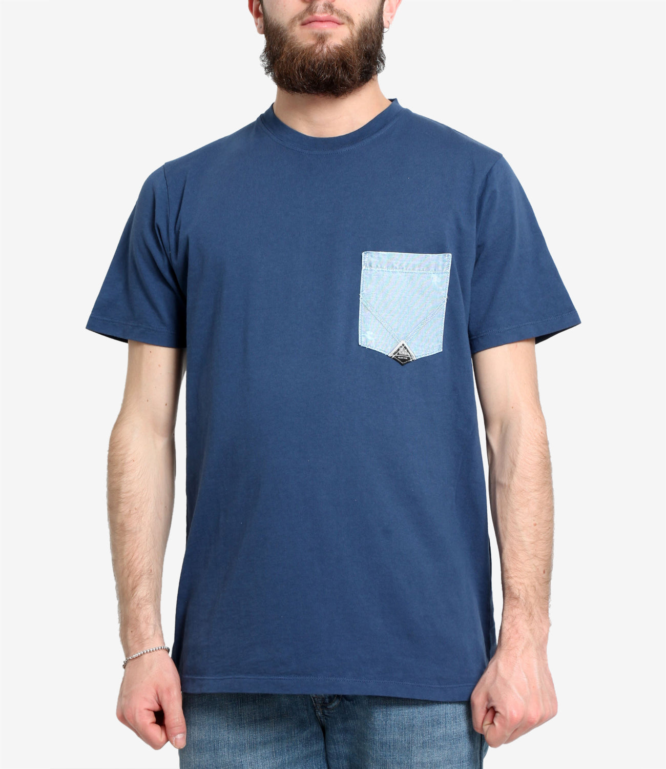 Roy Roger's | Navy Blue Pocket T-Shirt