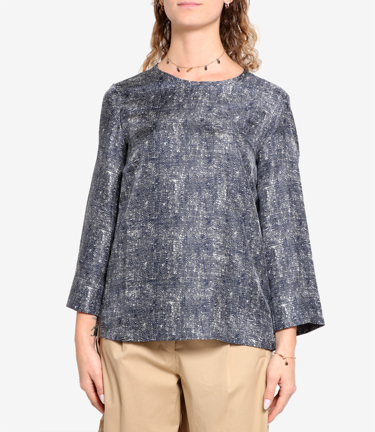 S Max Mara | Clio Blue and White Shirt