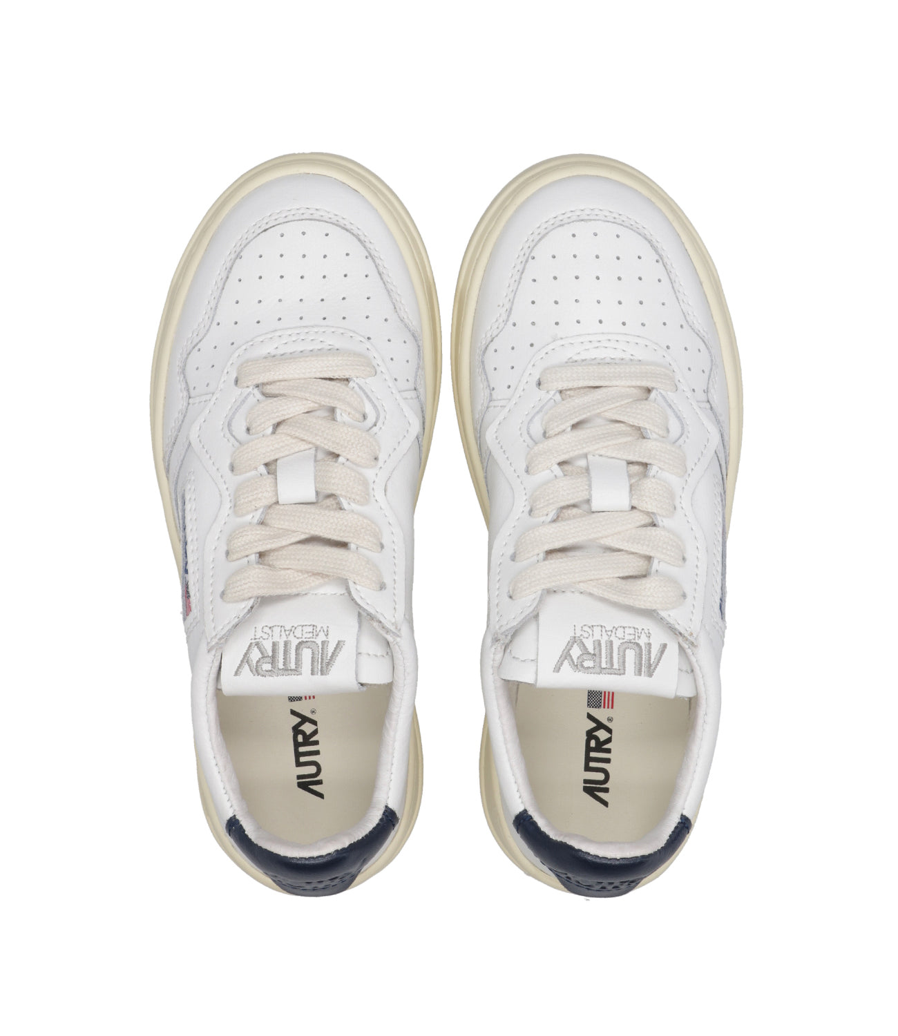 Autry Kids | Medalist Low Sneakers White and Blue