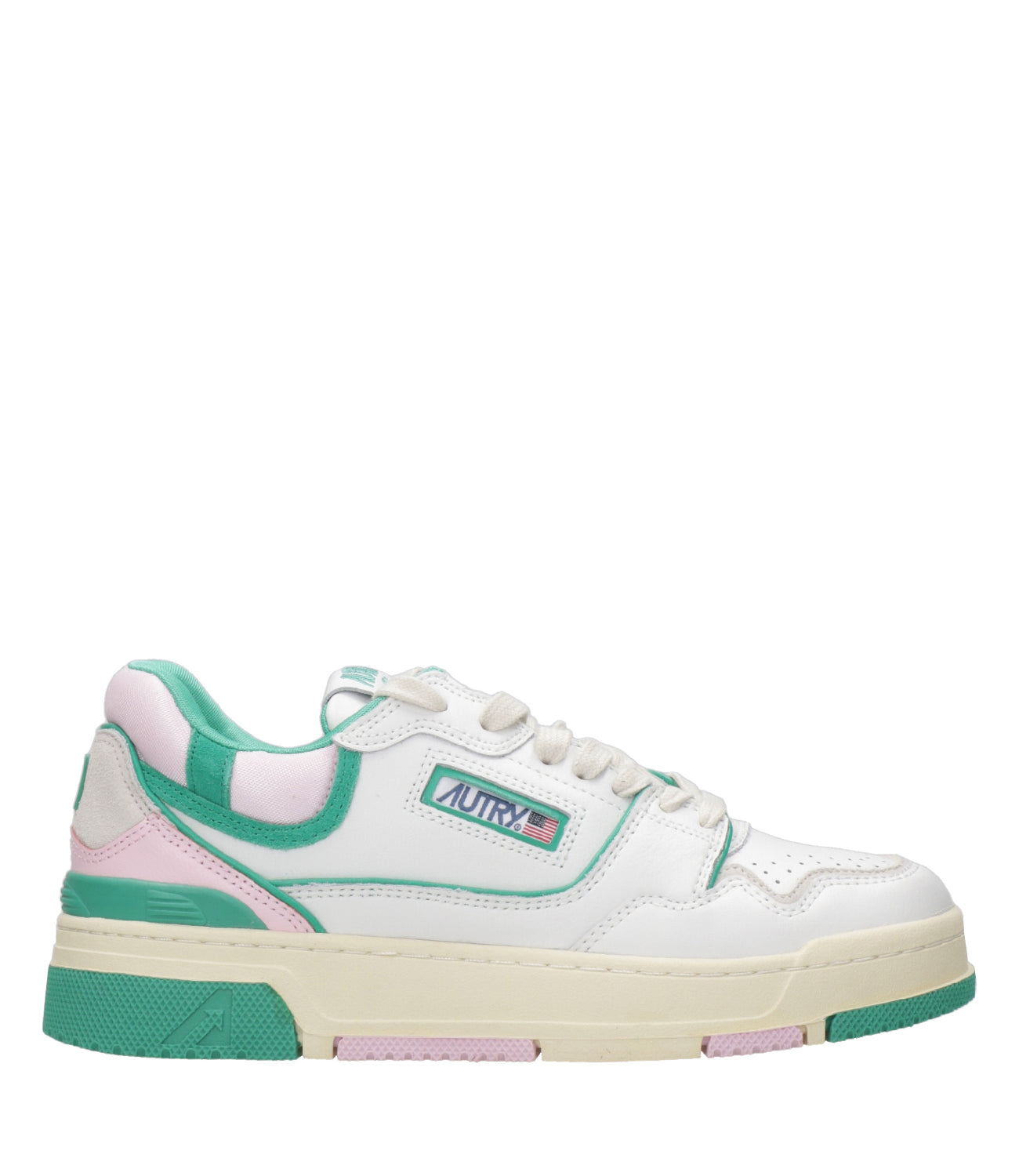 Autry | Sneakers Clc Bianco, Verde e Rosa