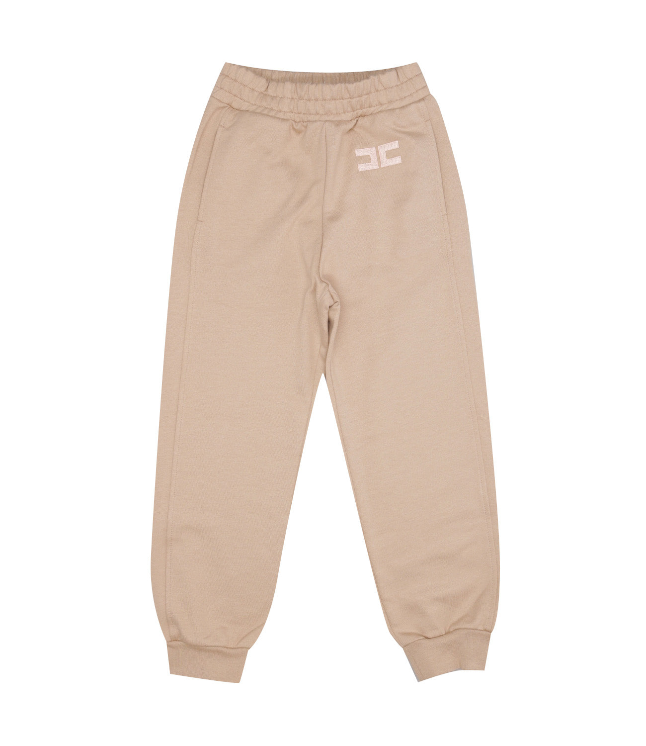 Elisabetta Franchi La Mia Bambina | Beige and Pink Sporty Pants
