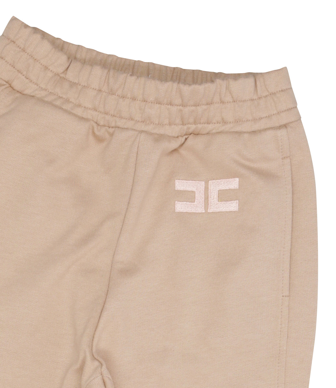 Elisabetta Franchi La Mia Bambina | Beige and Pink Sporty Pants