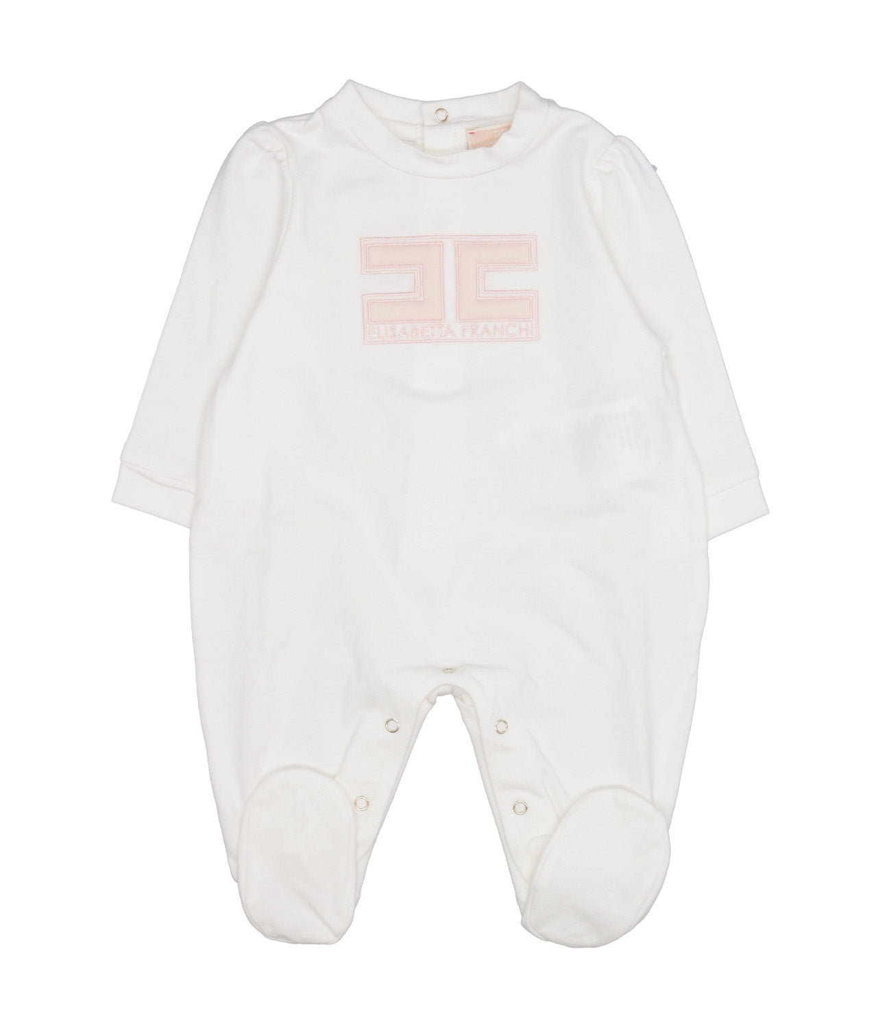 Elisabetta Franchi La Mia Bambina | Ivory and Pink Sleepsuit