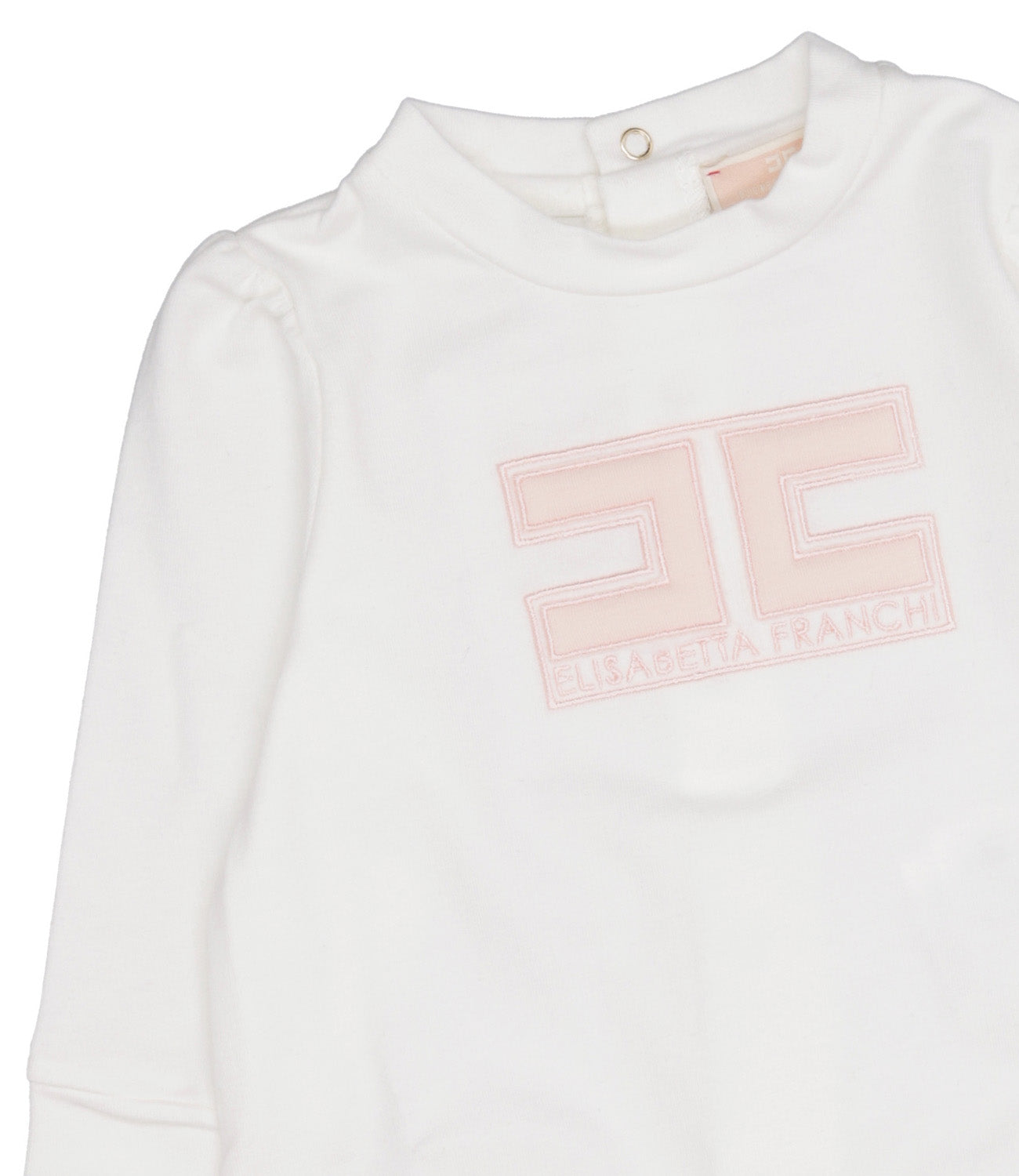 Elisabetta Franchi La Mia Bambina | Ivory and Pink Sleepsuit