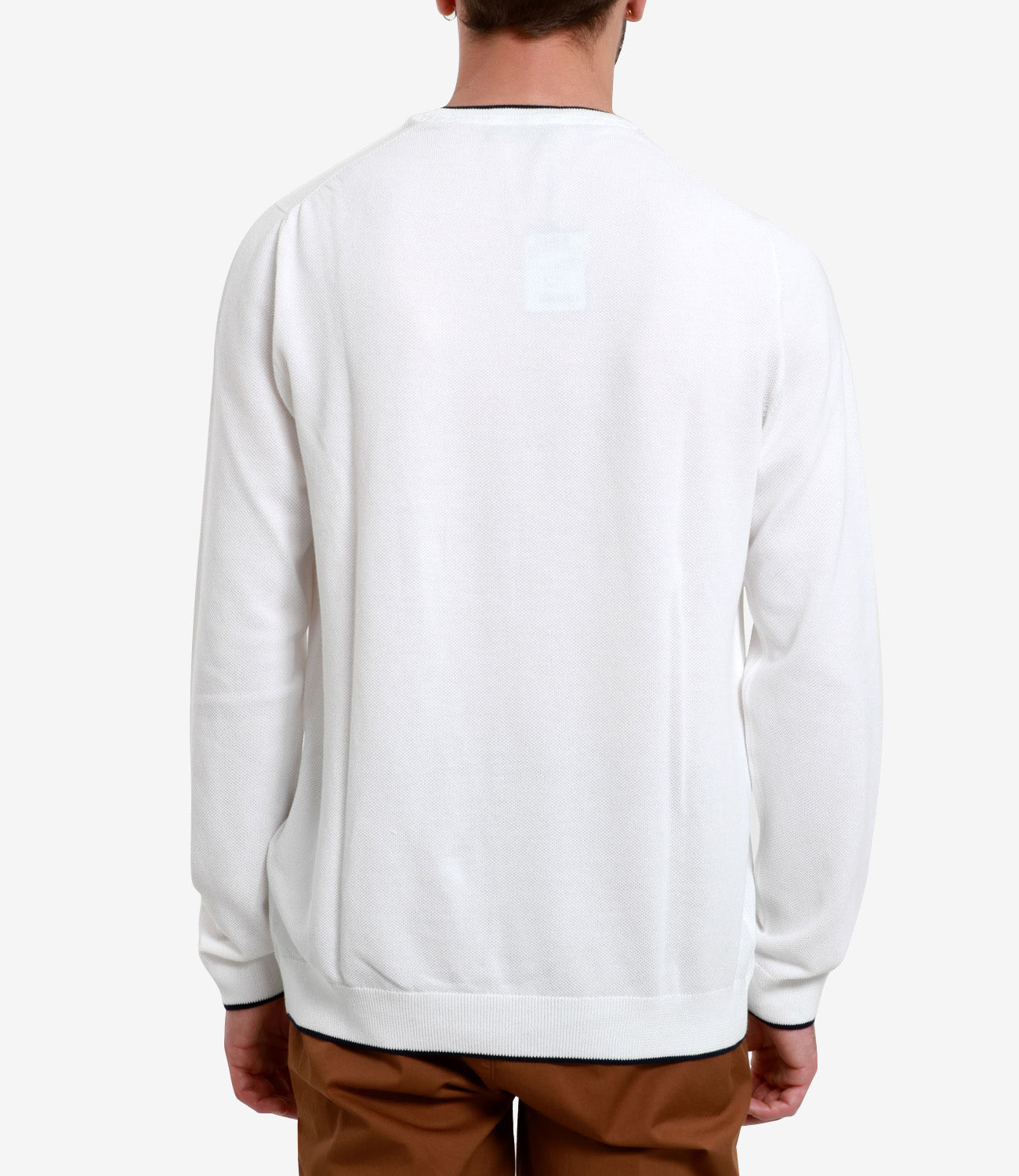 Fay | White and Navy Blue Sweater