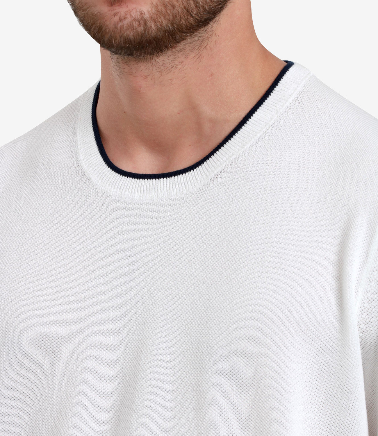Fay | White and Navy Blue Sweater