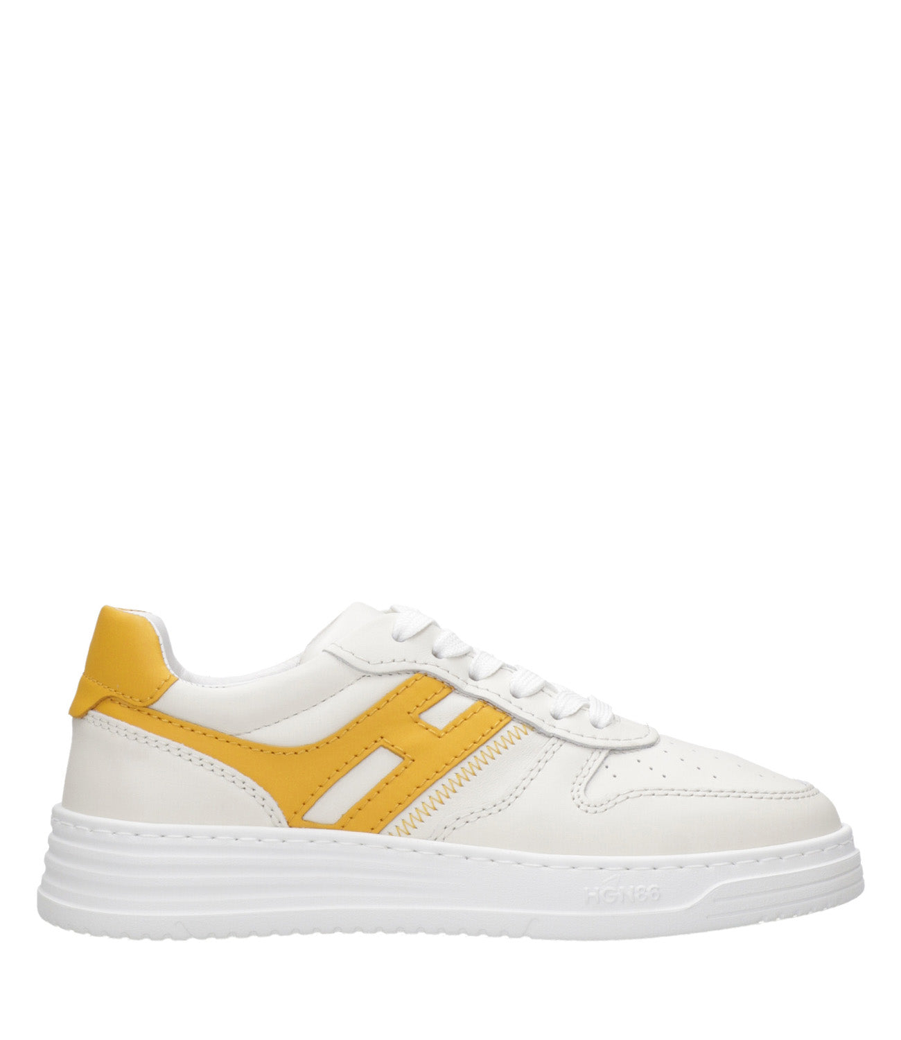 Hogan | Sneakers H630 Allacciato Bianco e Giallo
