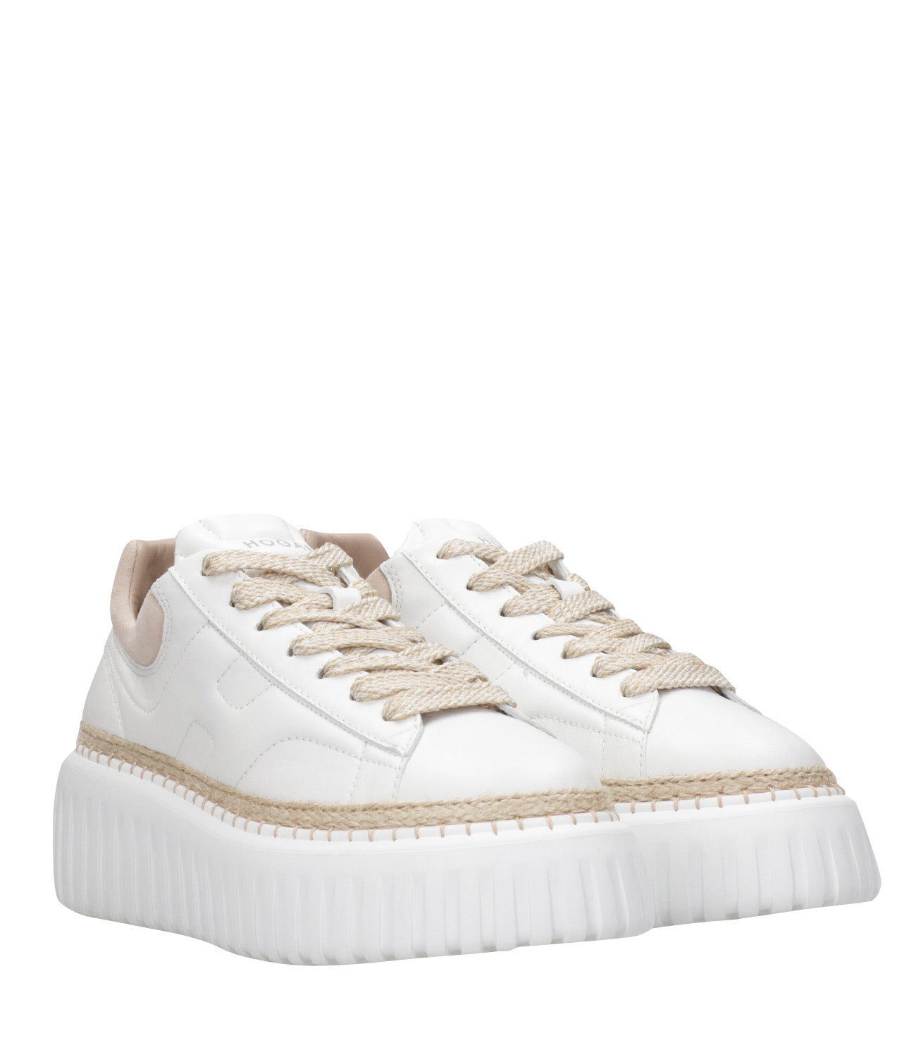 Hogan | Sneakers H-Stripes H659 Bianco e Beige
