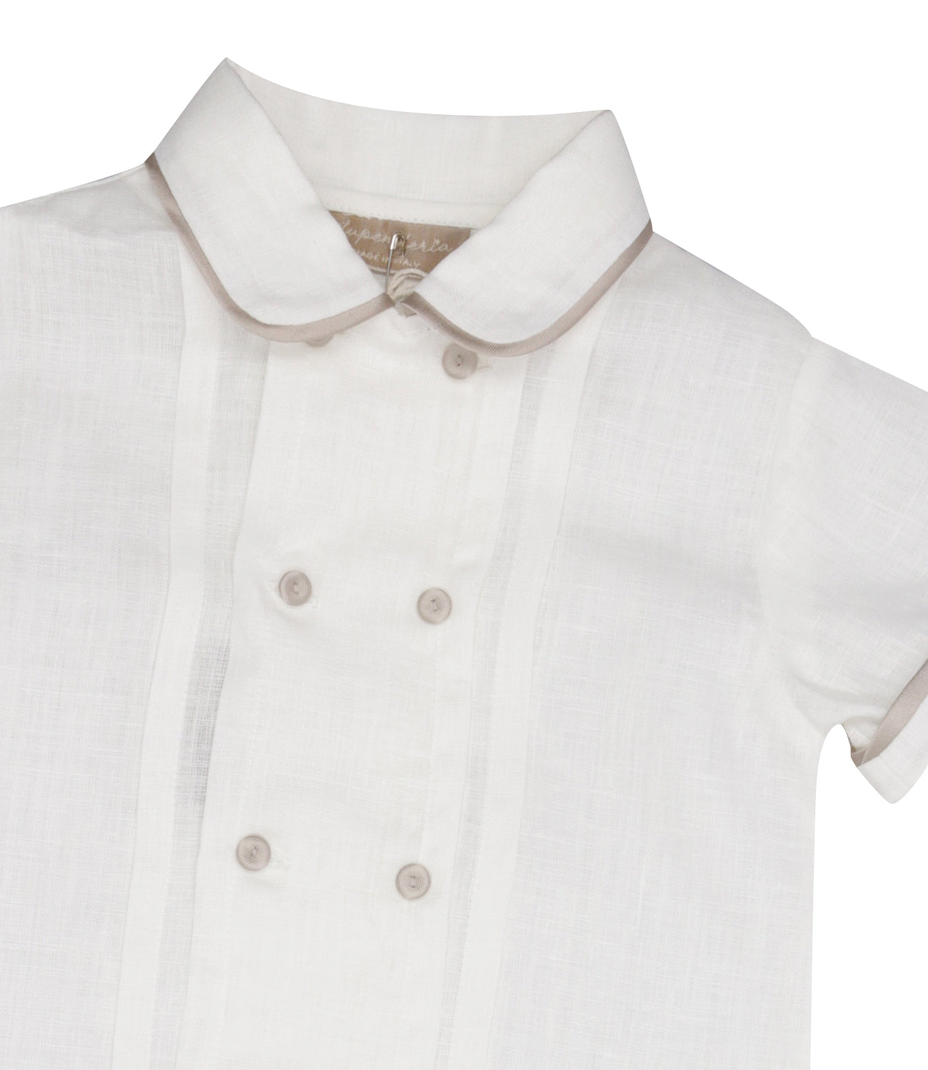 La Stupenderia | Set Camicia e Bermuda Alberto Bianco e Beige