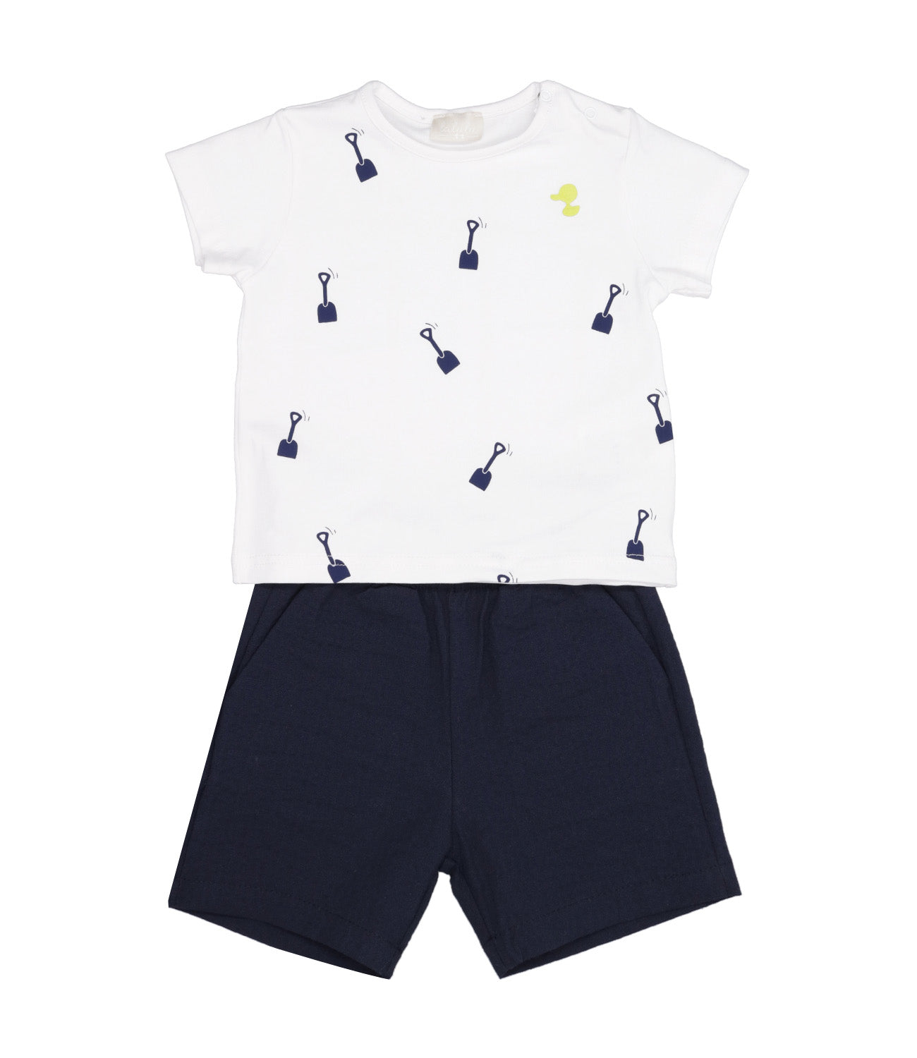 Lalalù | Navy Blue T-shirt and Bermuda Shorts Set