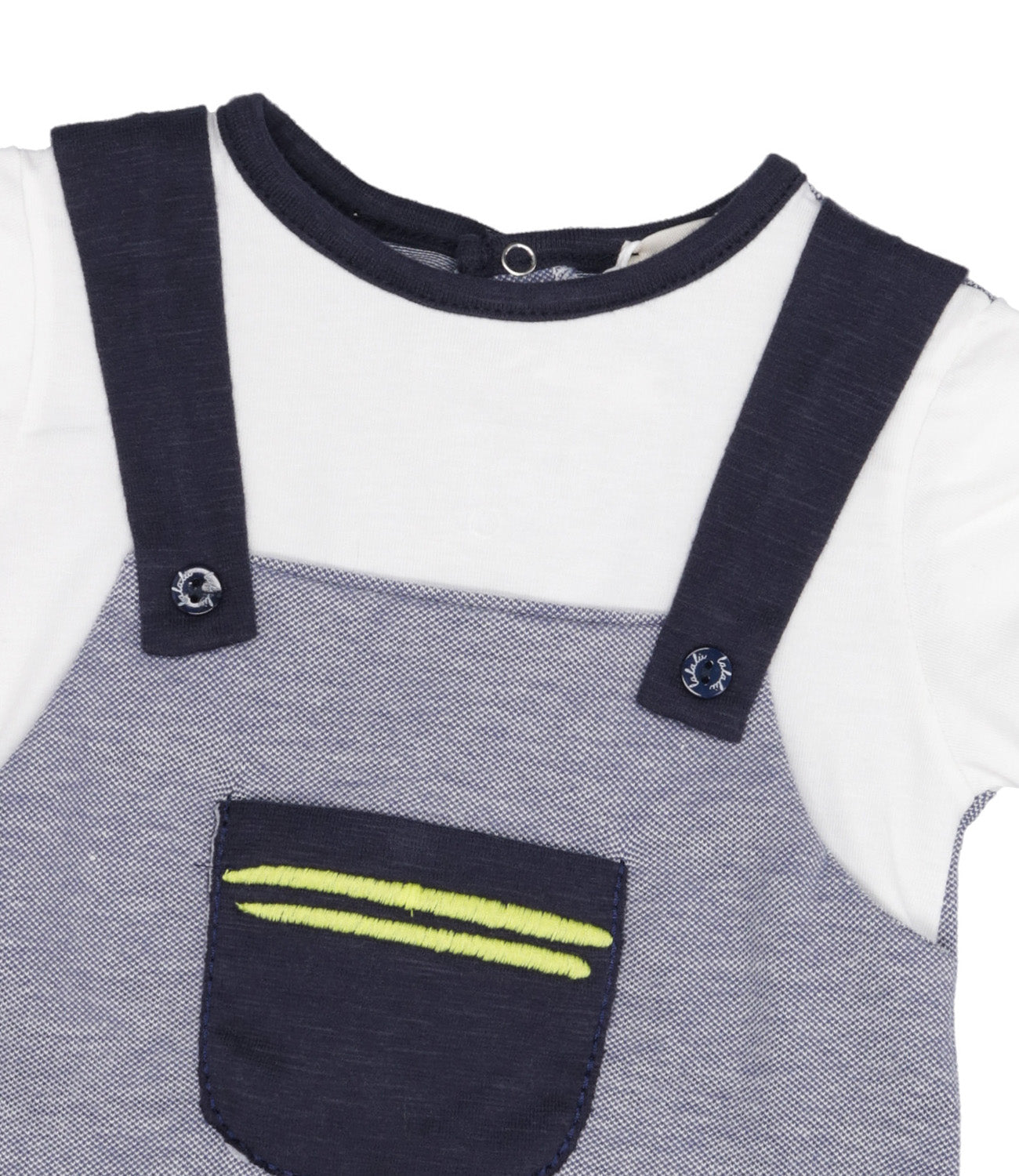 Lalalù | Grey and Blue Romper