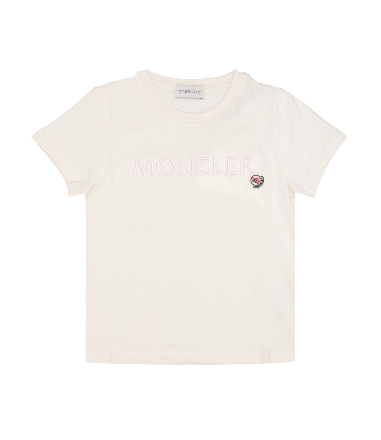 Moncler Junior | Beige and Pink T-Shirt