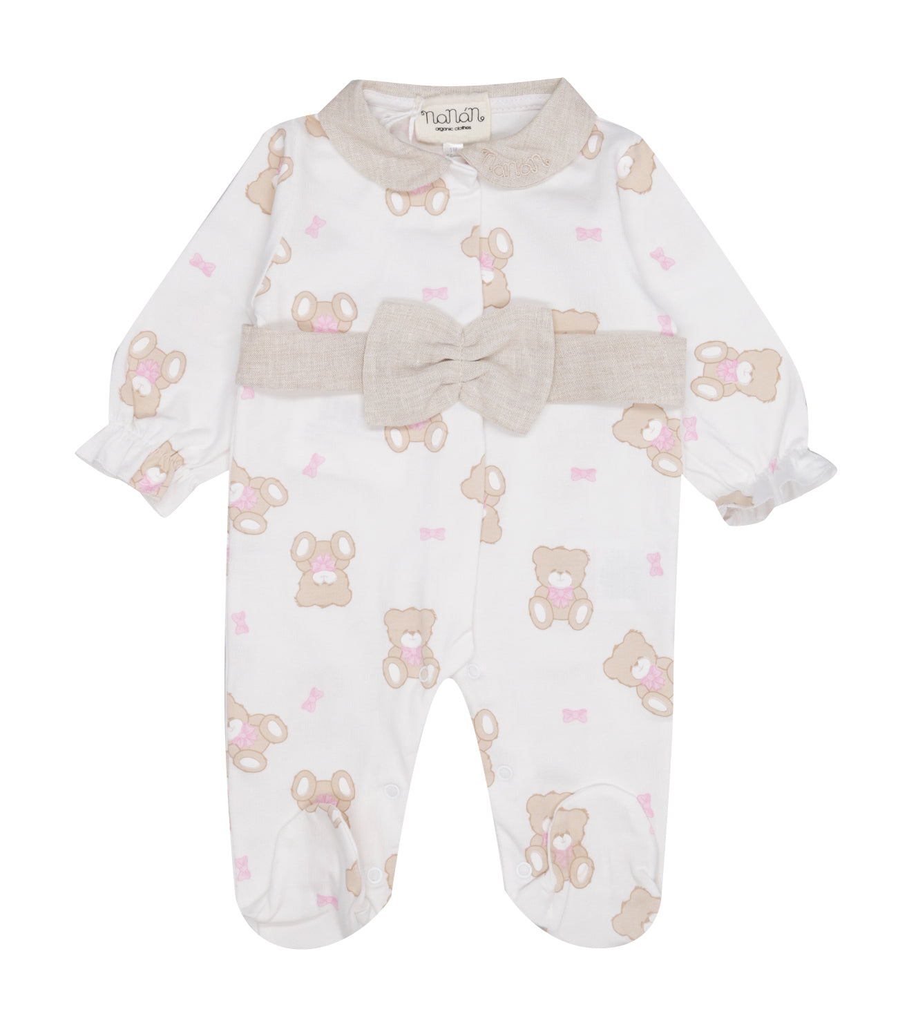 Nanan | White and Beige Sleepsuit