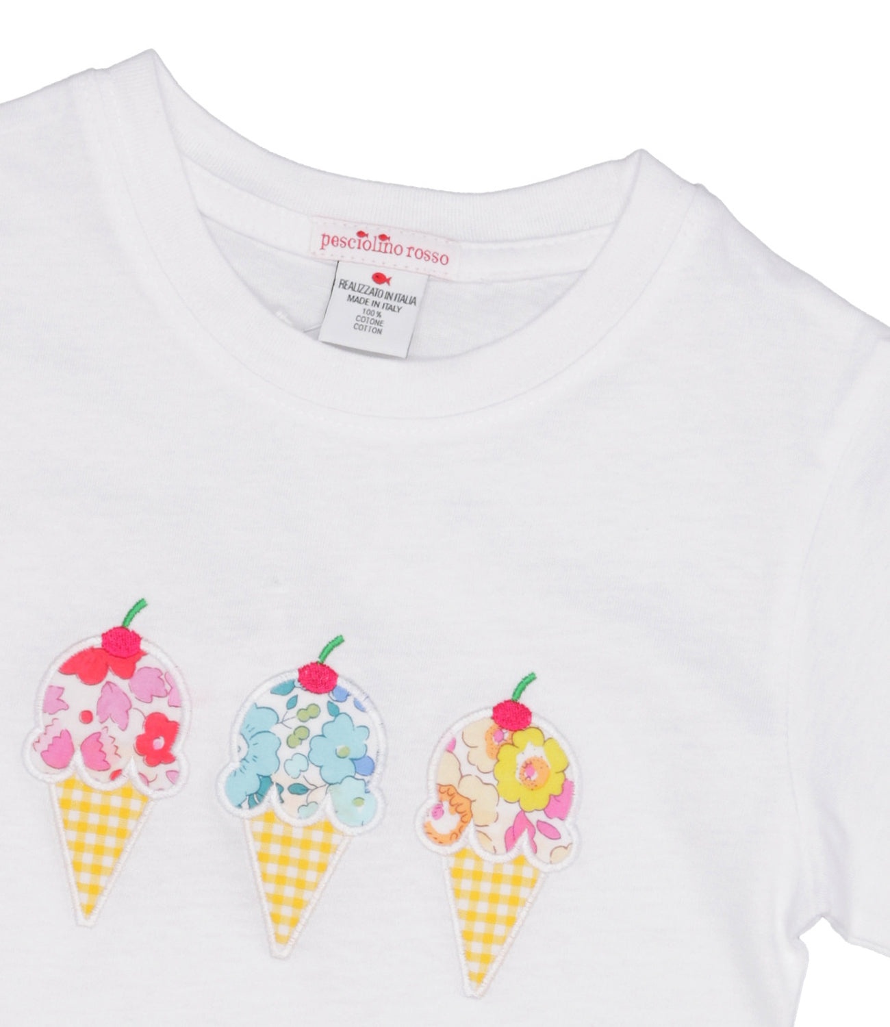 Red Fish Kids Beachwear | T-Shirt Gelatini White