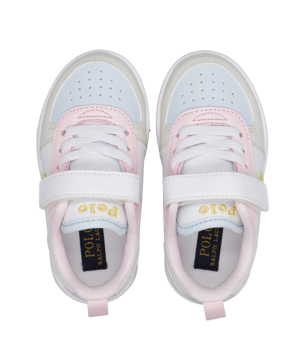 Ralph Lauren Childrenswear | Sneakers Court II PS Bianco e Rosa
