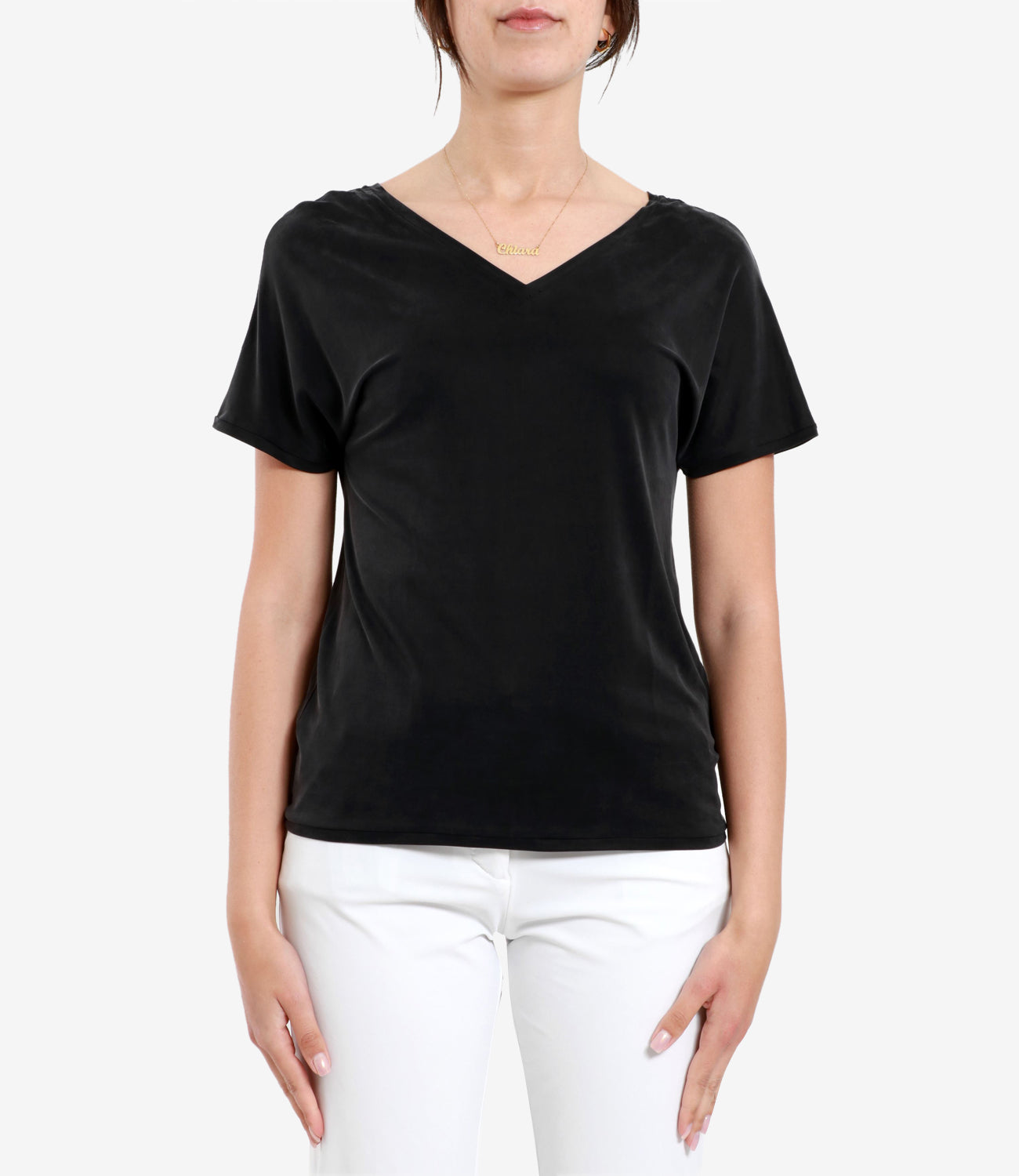 RRD | T-Shirt Cupro V Neck Nero