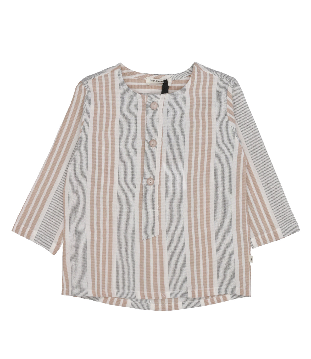 1+ in the family | Sand and Navy Blue Shirt