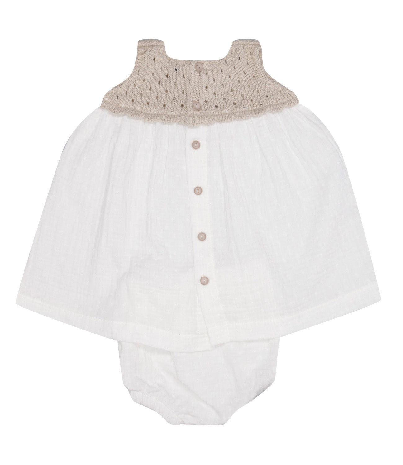1+ in the family | Abito Beige e Bianco