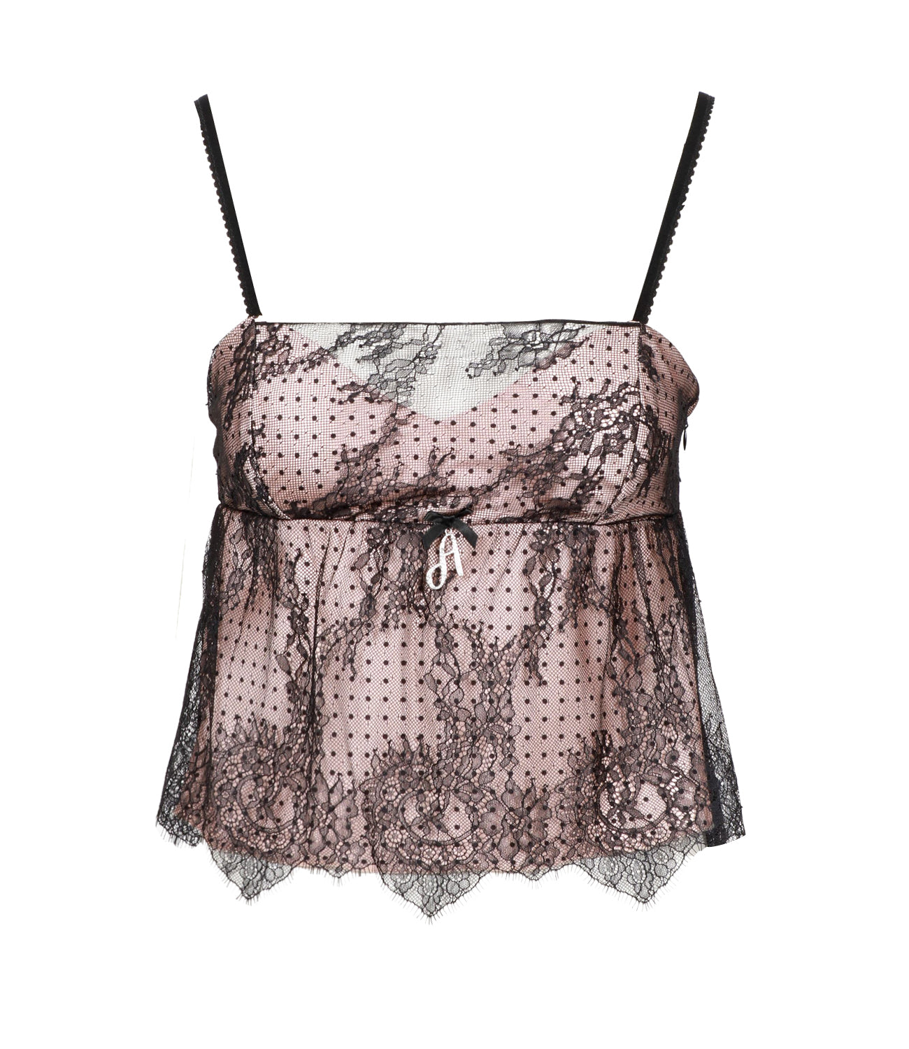 Aniye By | Crop Top Leonie Nero e Rosa Antico