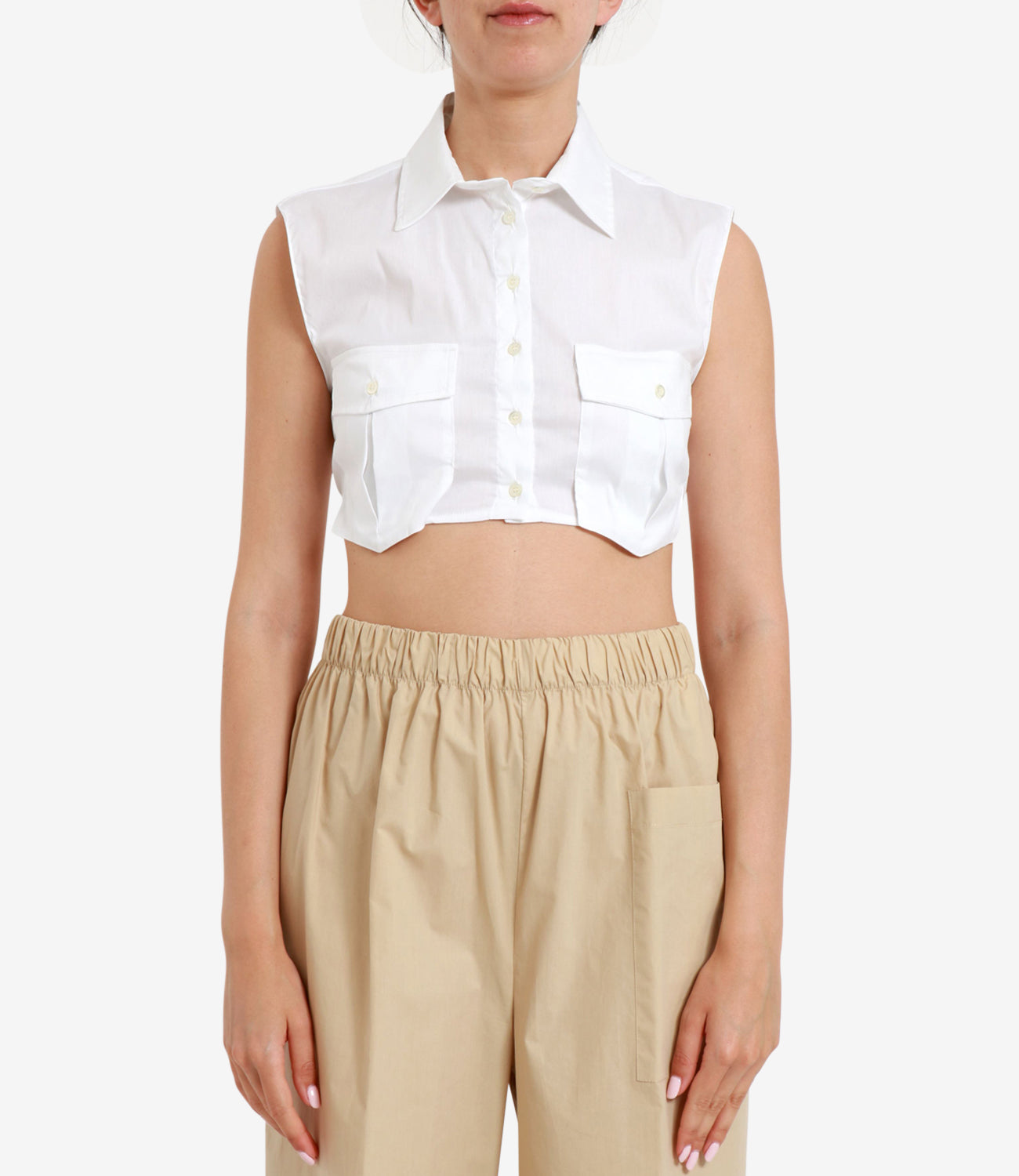 Aniye By | Crop Top Alpha Bianco