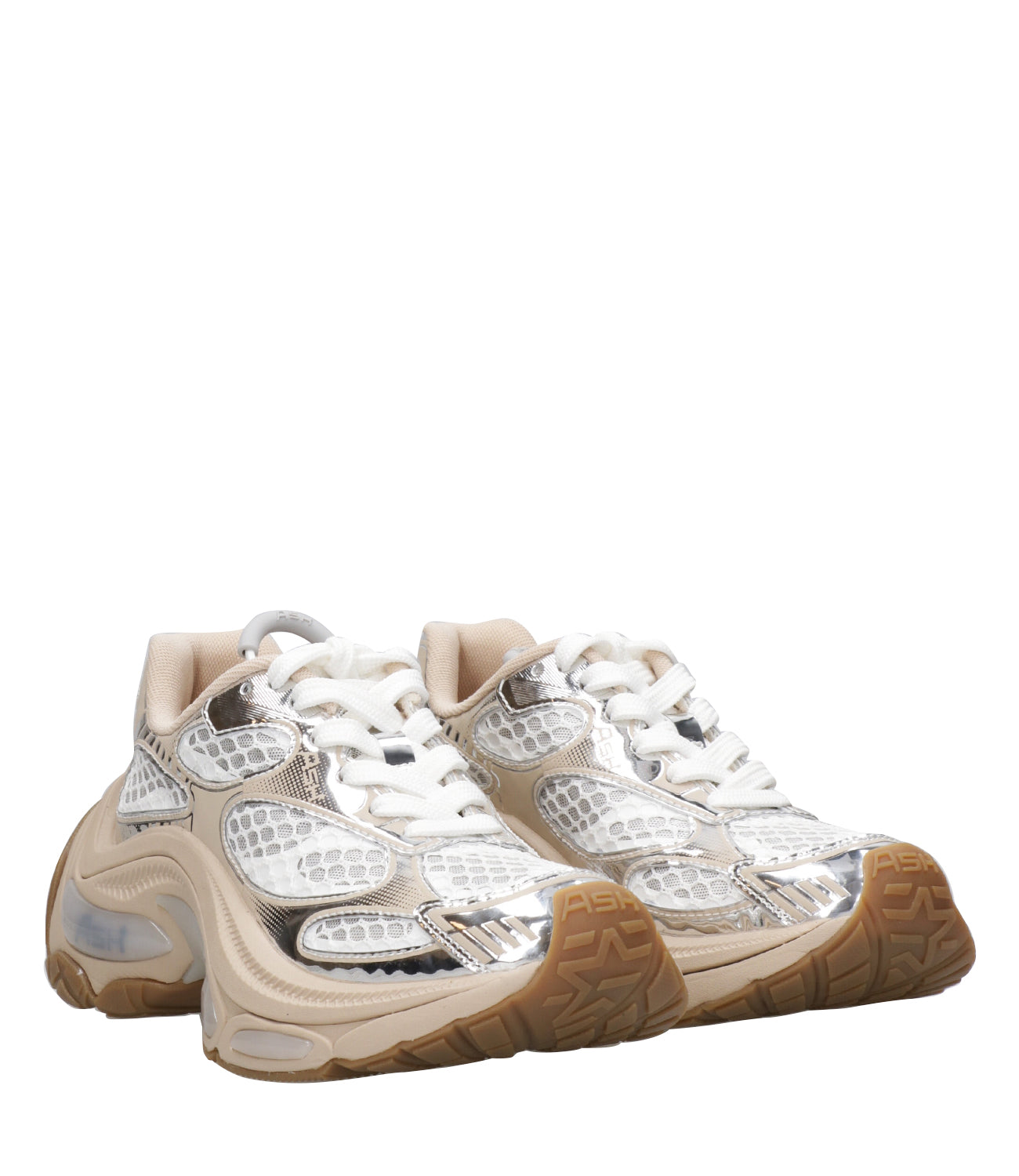 Ash Sport | Sneakers Play Argento e Ecru