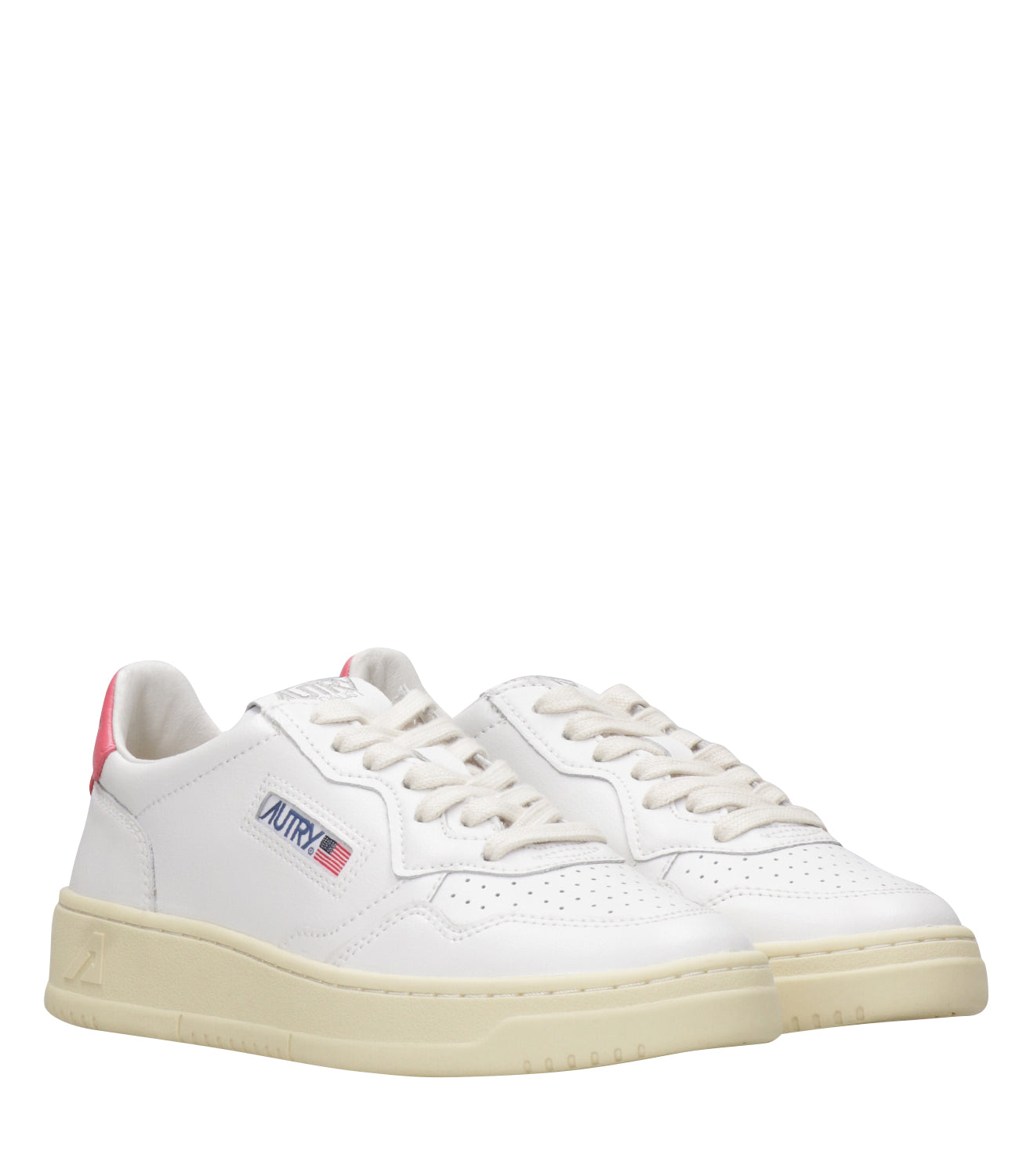 Autry | Sneakers Medalist Low Woman Bianca e Corallo