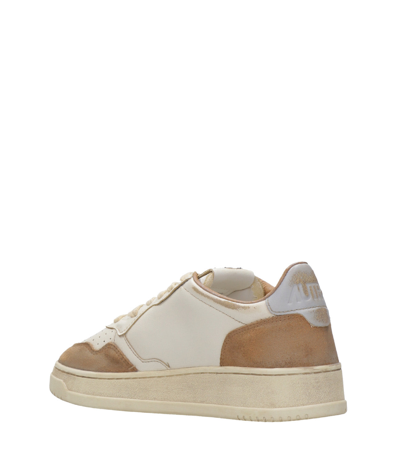 Autry | Sneakers Sup Vint Low Man Bianco e Cognac