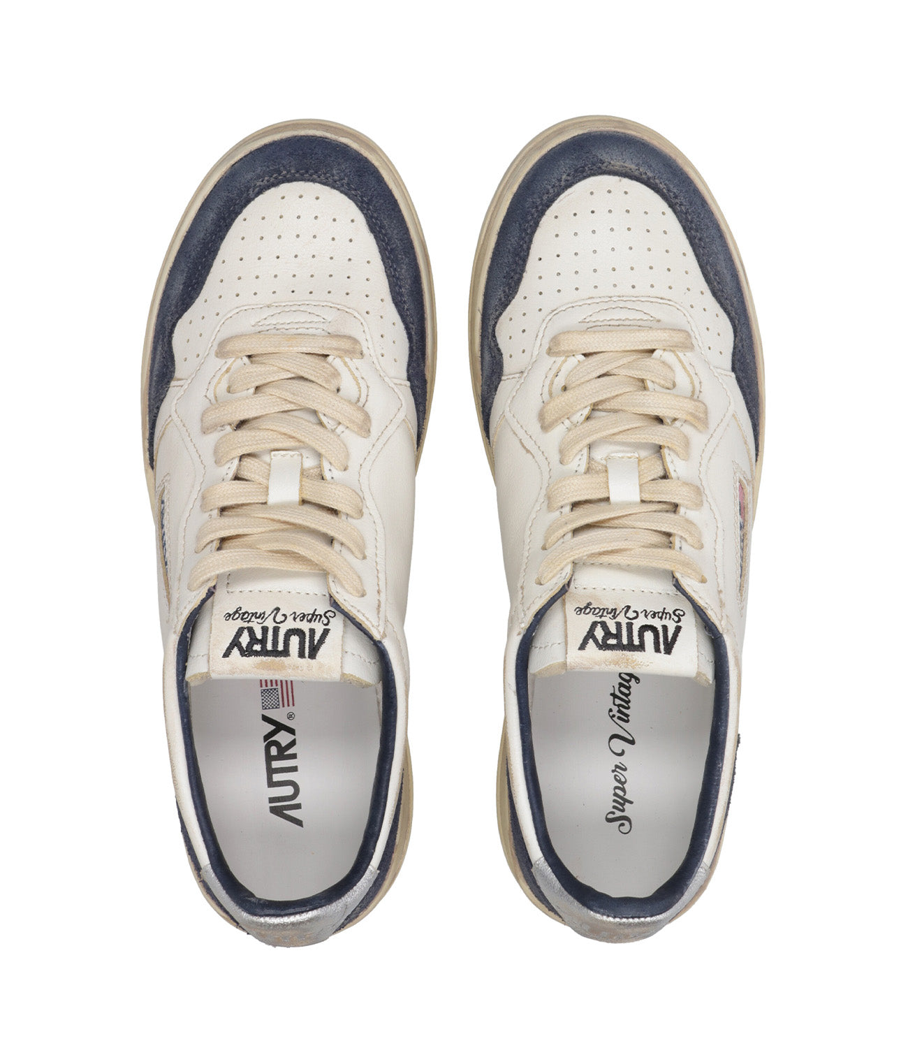 Autry | Sneakers Sup Vint Low Man Bianco e Blu