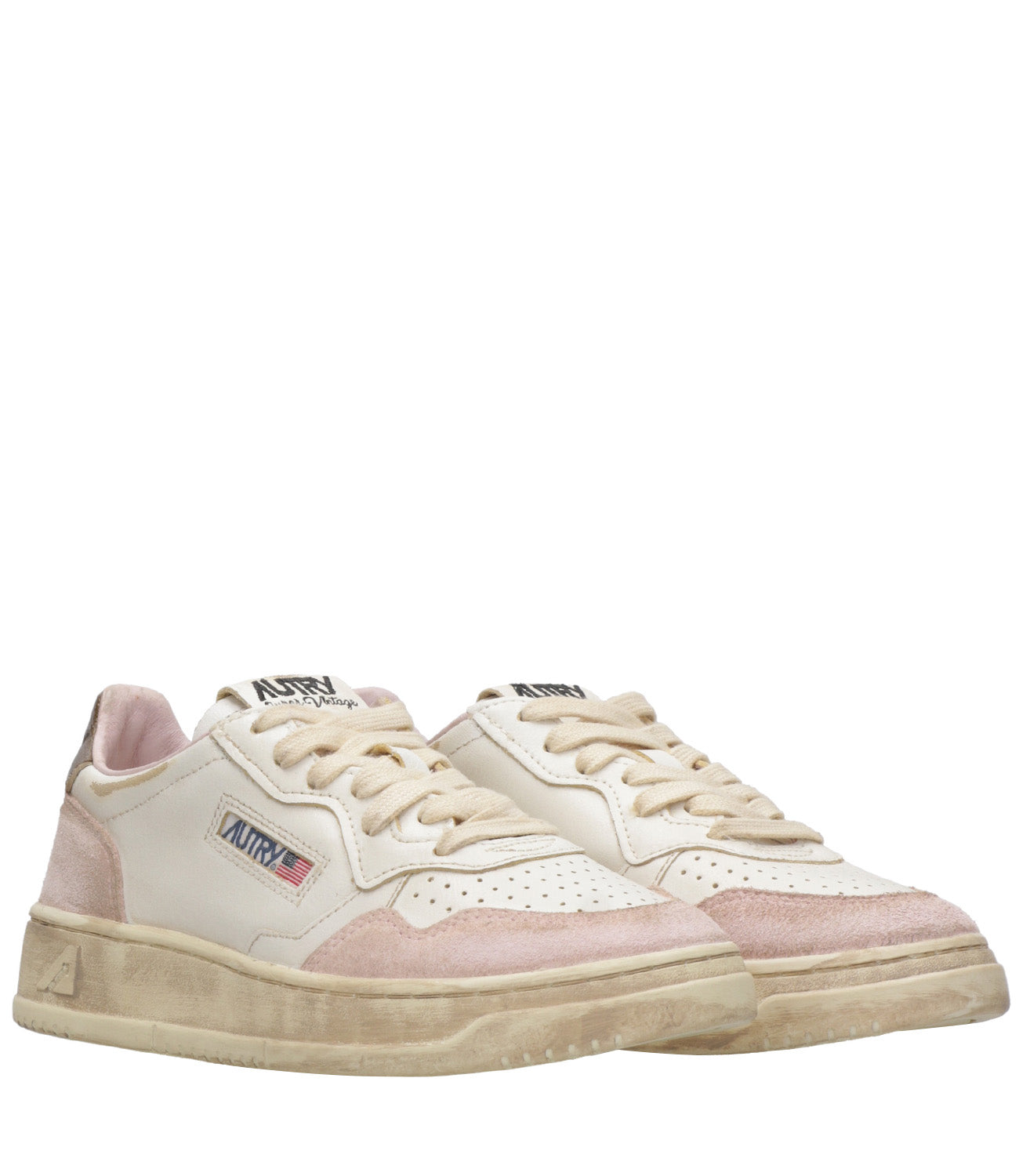Autry | Sneakers Sup Vint Low Woman Rosa e Marrone