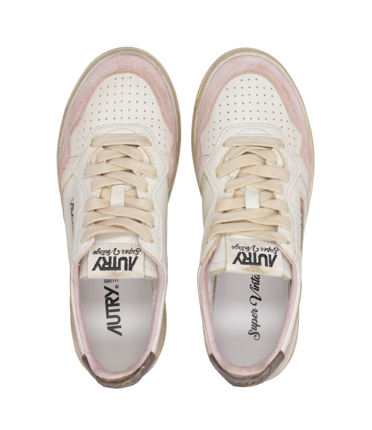 Autry | Sneakers Sup Vint Low Woman Rosa e Marrone