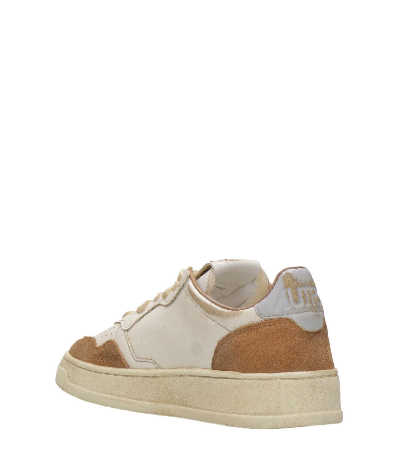 Autry | Sneakers Sup Vint Low Woman Bianco e Cognac