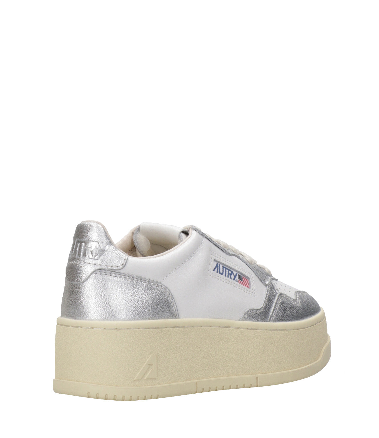 Autry | Sneakers Platform Low Woman Bianca e Argento
