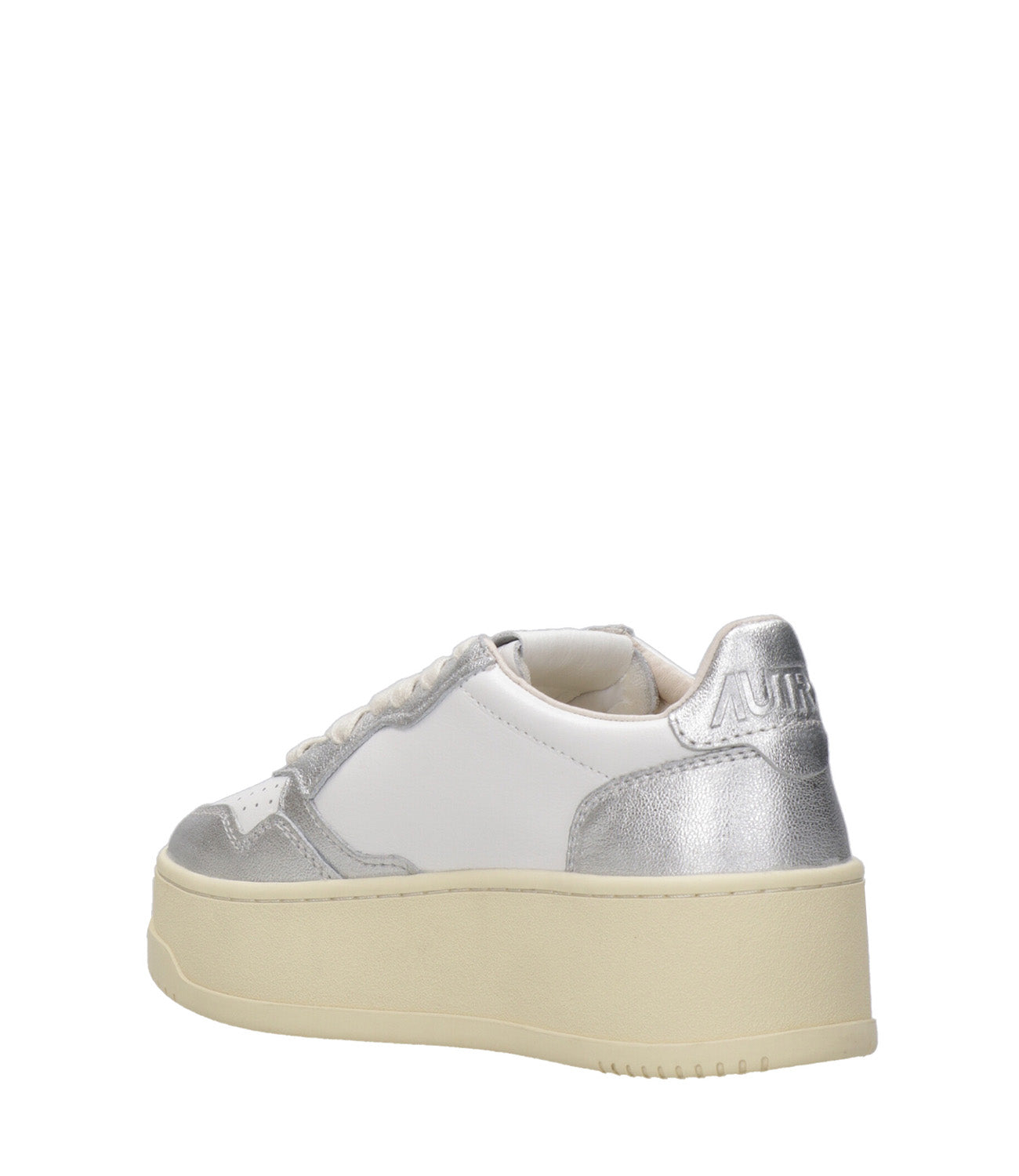 Autry | Sneakers Platform Low Woman Bianca e Argento