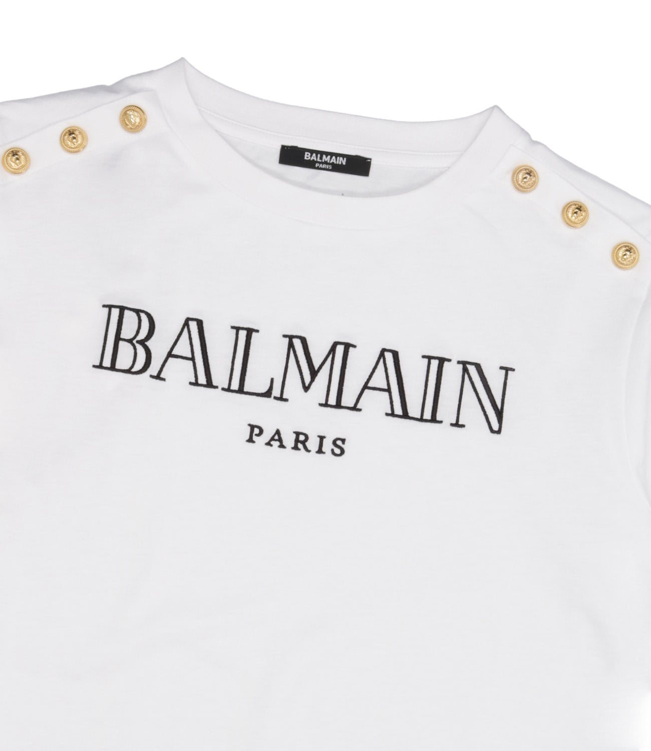 Balmain Kids | T-Shirt Bianca e Oro