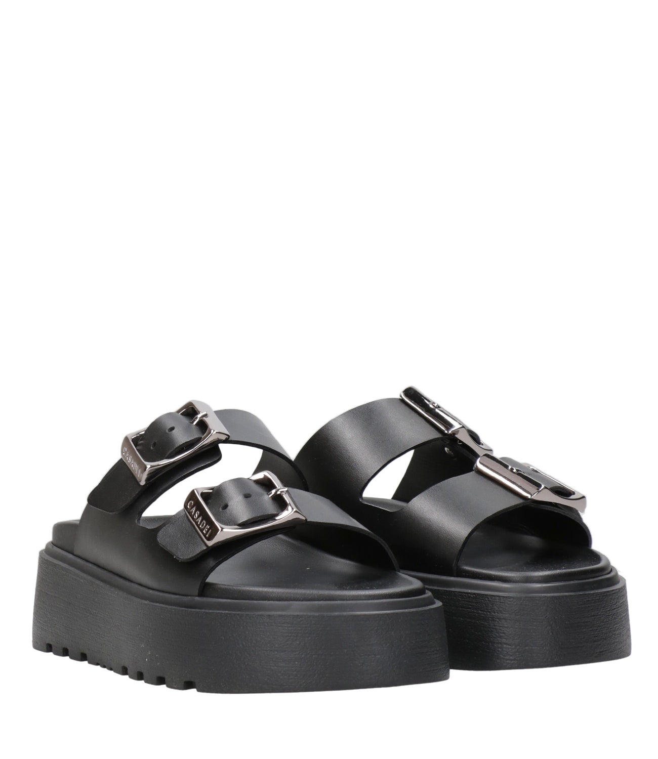 Casadei | Birky Ale Slides Black Slipper