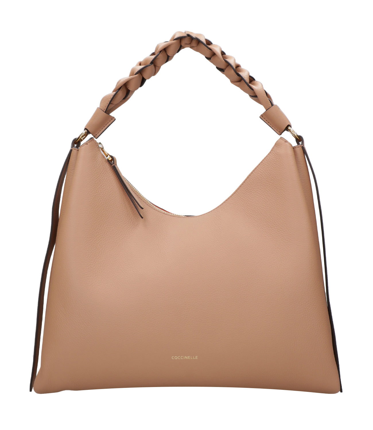 Coccinelle | Borsa Boheme Grana Double Medium Cuoio e Nudo