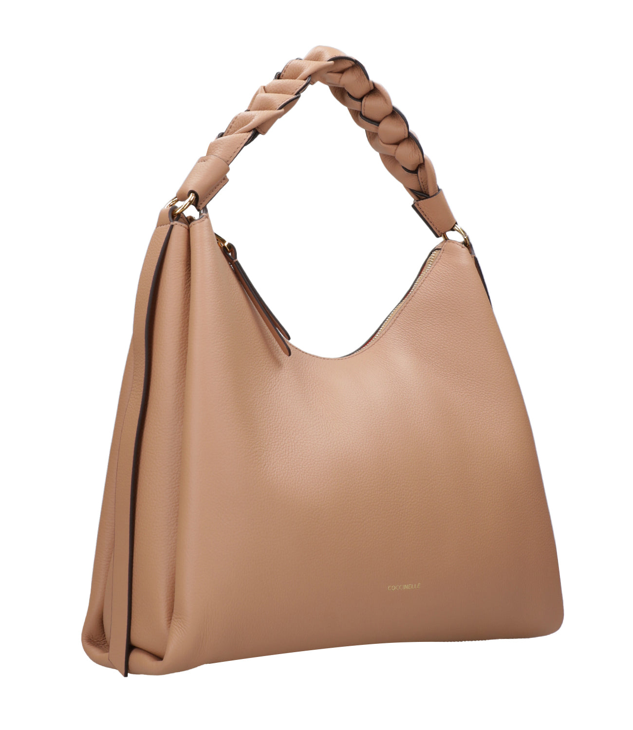 Coccinelle | Borsa Boheme Grana Double Medium Cuoio e Nudo