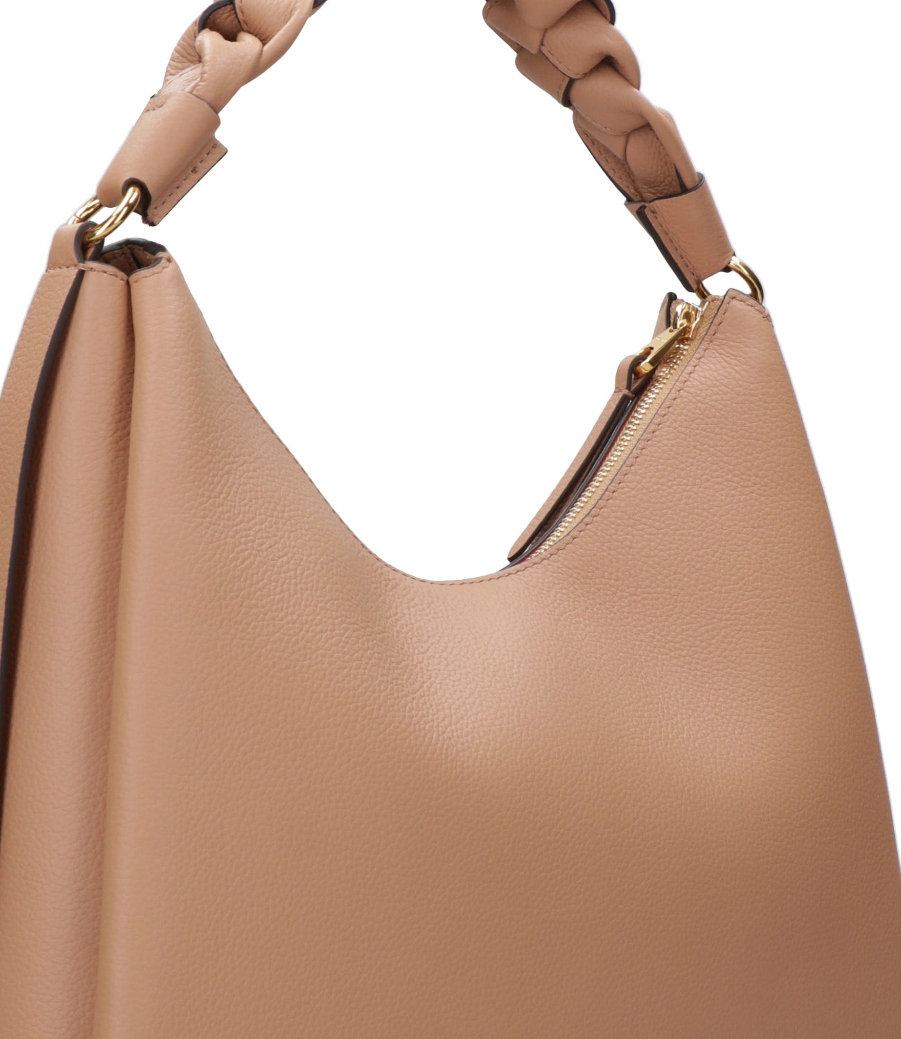 Coccinelle | Borsa Boheme Grana Double Medium Cuoio e Nudo