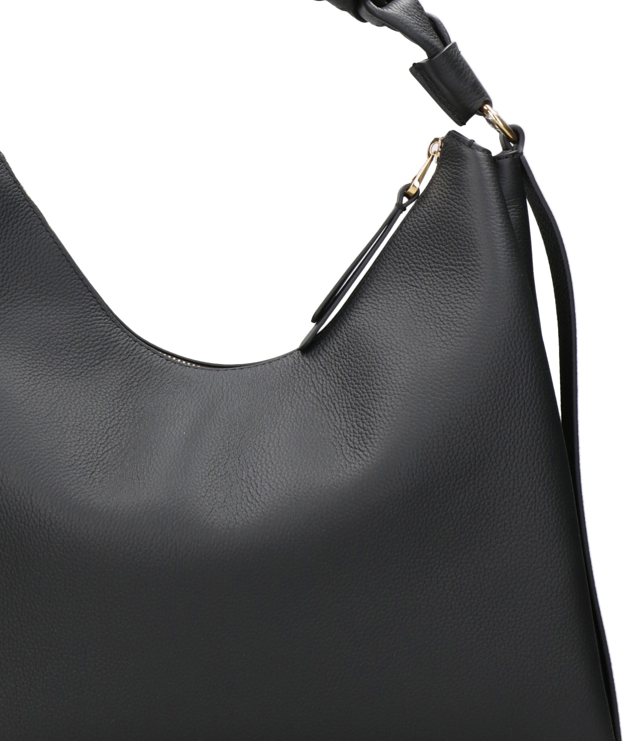 Coccinelle | Borsa Boheme Grana Double Medium Nero e Cuoio