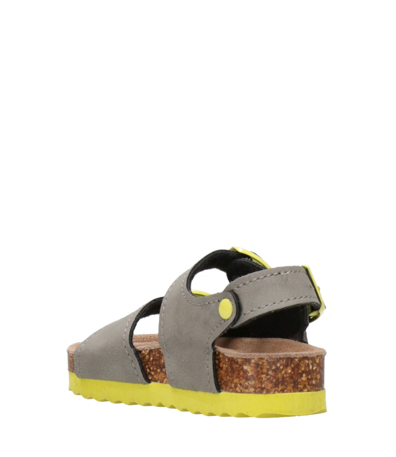 Colors of California Kids | Sandalo 3 Buckles Grigio fumo e Giallo