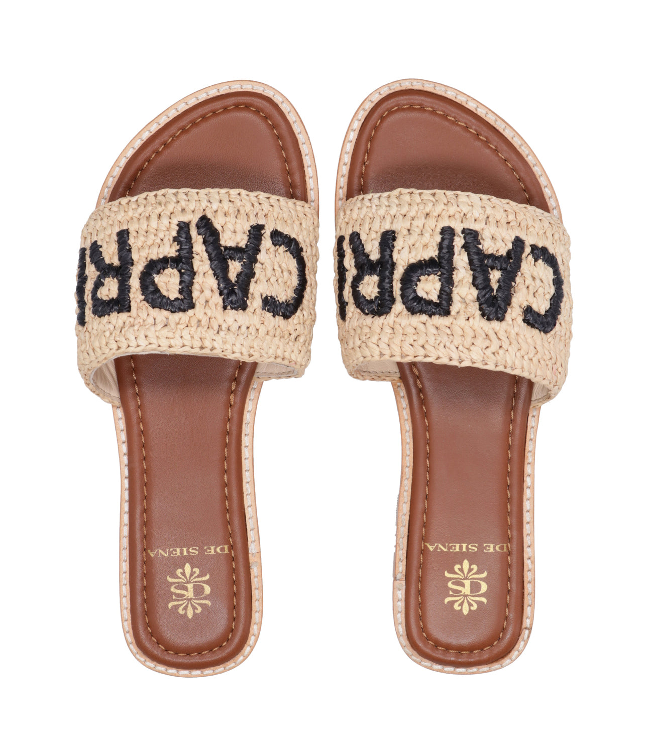 De Siena Shoes | Ciabatta Capri Naturale e Nero