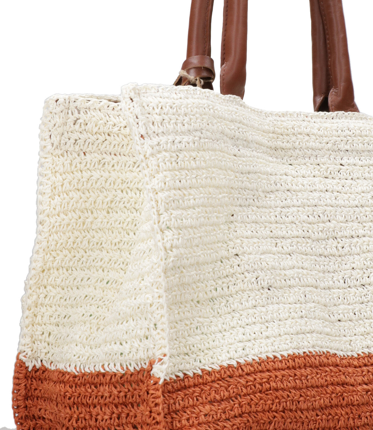 De Siena Shoes | Borsa a Spalla Saint Tropez Bianco sporco e Tabacco