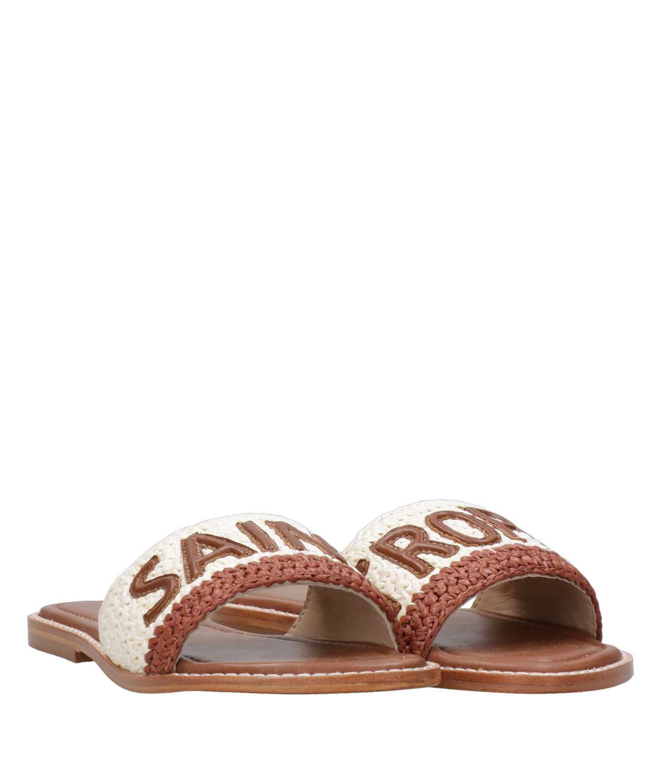 De Siena Shoes | Ciabatta Saint Tropez Bianco sporco e Tabacco