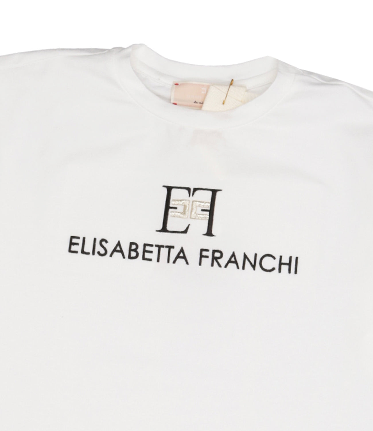 Elisabetta Franchi La Mia Bambina | Ivory and Black T-Shirt